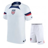 Camiseta Estados Unidos Primera Equipación Replica Mundial 2022 para niños mangas cortas (+ Pantalones cortos)